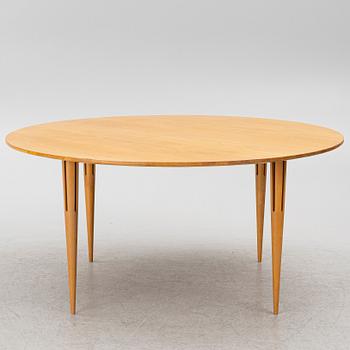 Bruno Mathsson, a dining table, presumably Bruno Mathsson International, Värnamo, Sweden, end of the 20th century.