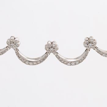 NECKLACE 18K whitegold w brilliant-cut diamonds approx 3,5 ct in total.