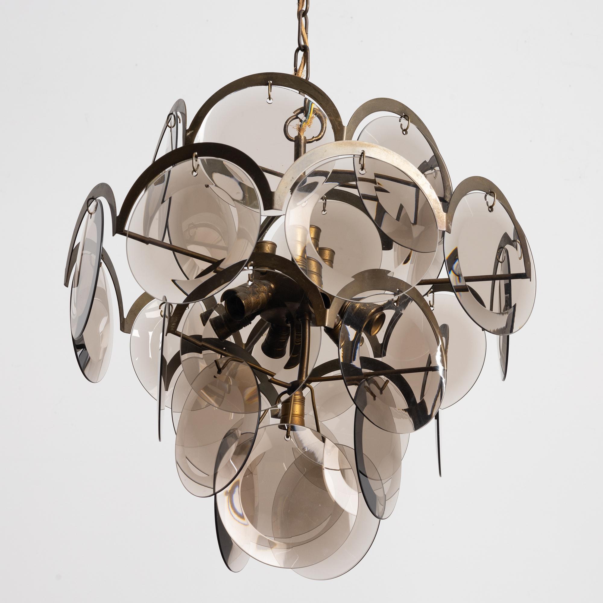 Ceiling lamp, Italy, second half of the 20th century.