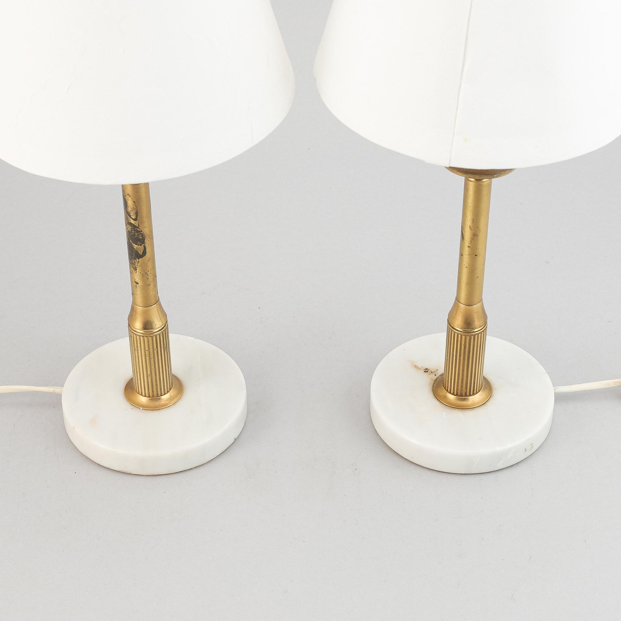 Bordslampor, ett par, 1900-tal.