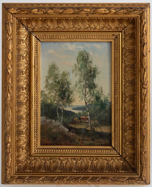 Emil Åberg, Landscape, a pair.