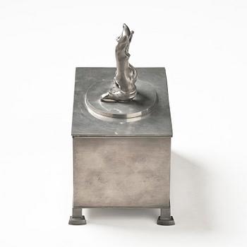 Nils Fougstedt, & Thorvald Alef, a pewter box model A 811, Firma Svenskt Tenn, Stockholm, 1929.