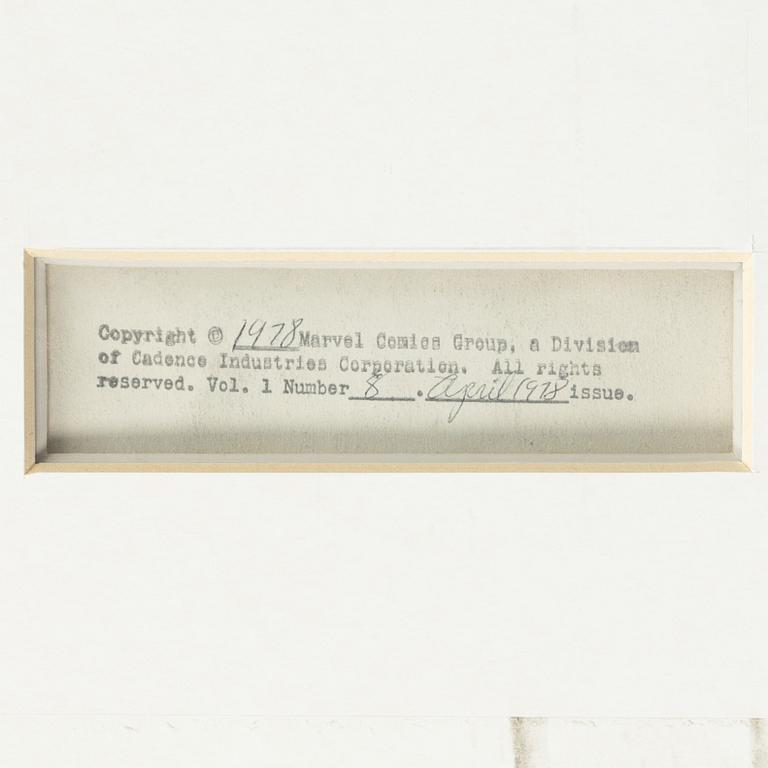 Marvel, "Human Fly", orginalteckningar, 1978.