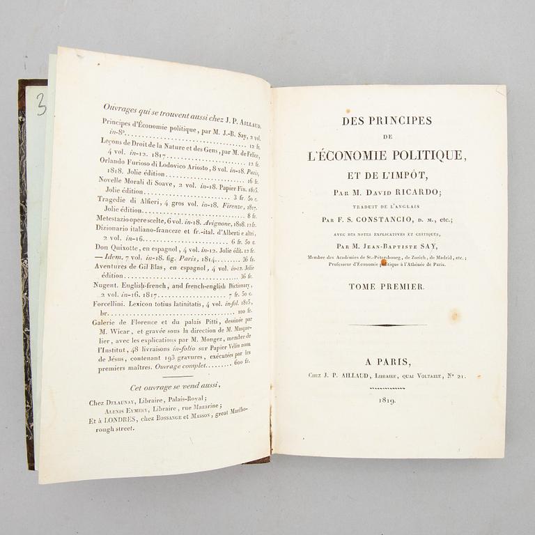 Ricardo (Printing and the Mind of Man, 277) (2 vol).
