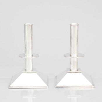 Bengt Liljedahl, a pair of sterling candlesticks, Stockholm 2002.