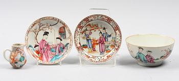 PARTI PORSLIN, 4 delar, 1700-1800-tal.