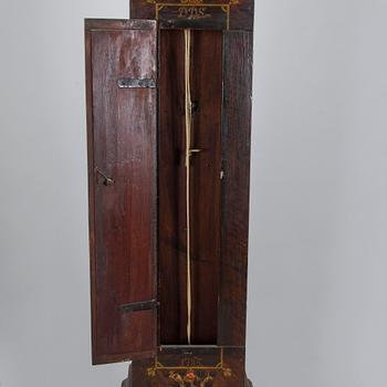A longcase clock from Åland, Petter Linqvist, dated 1785.