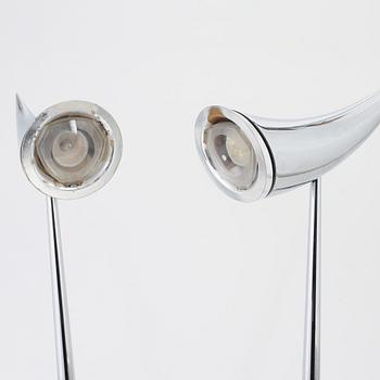 Philippe Starck, a pair of 'Ara' table lamps from Flos, Italy.