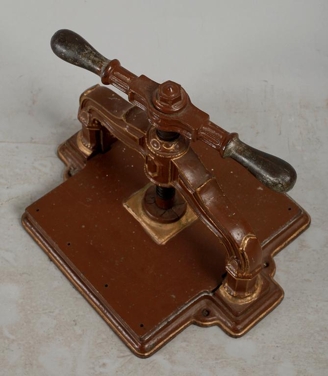 VÄXTPRESS, gjutjärn, sent 1800-tal.