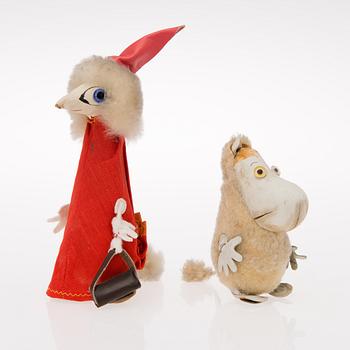 Two Moomin characters by Atelier Fauni, Finland 1950-1960s.