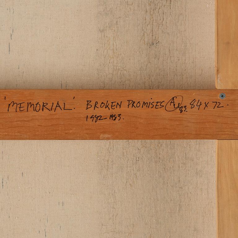 Alan Uglow, "Memorial, broken promises".