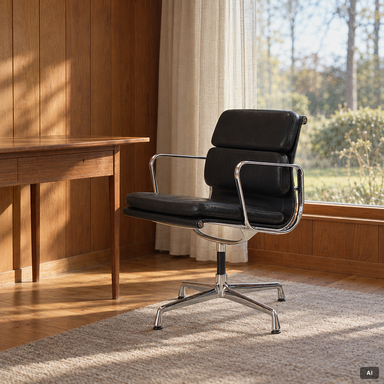 Charles & Ray Eames, Office chair, “EA208 Soft Pad Chair”, Vitra.