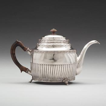 A Swedish 19th century silver tea-pot, mark of Bengt Tellander, Jönköping 1823.