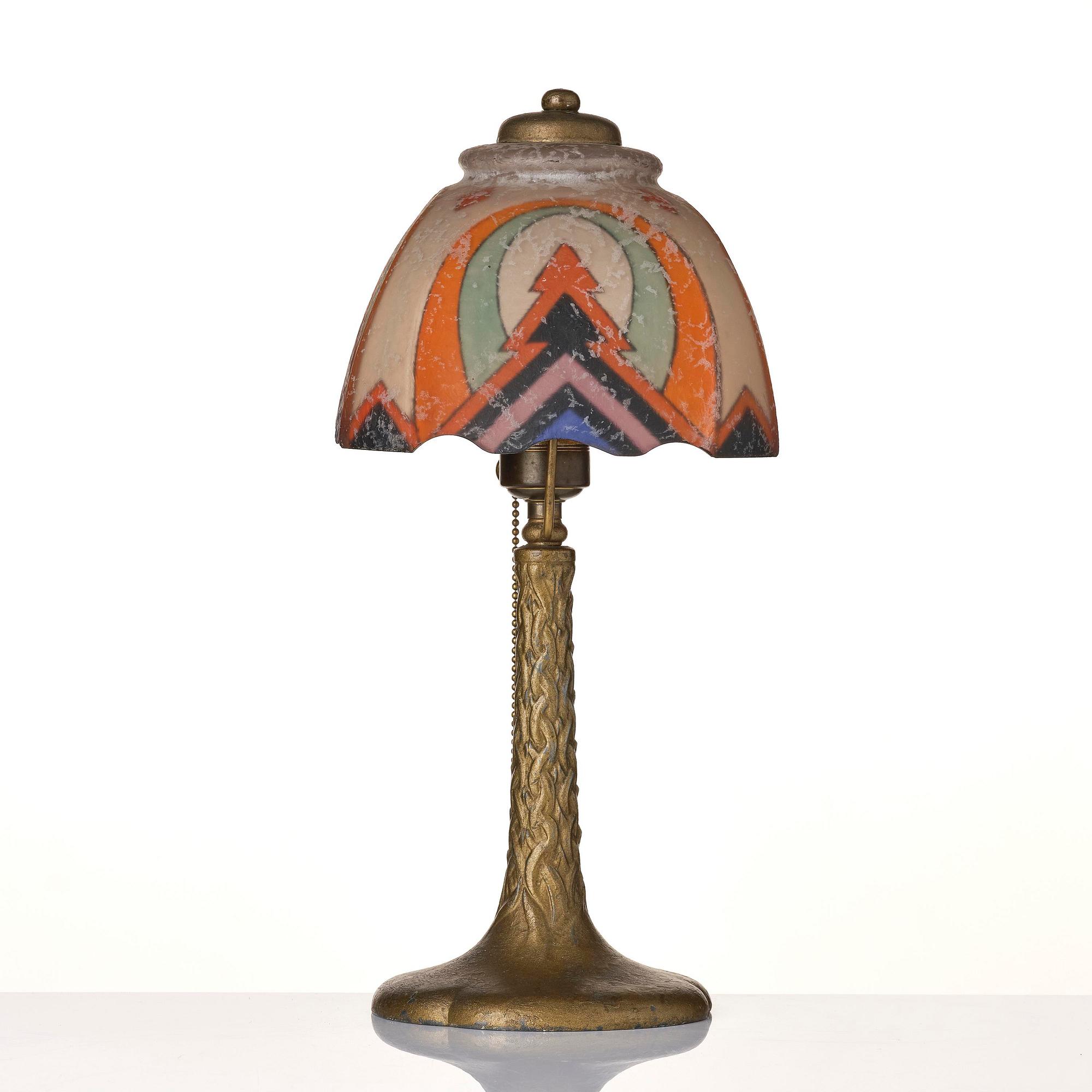 Handel, an Art Deco table lamp, Connecticut, USA, 1920s.