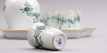 LIKÖRSERVIS, 8 delar, porslin,  Meissen.