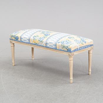 A Gustavian style tabouret, end of the 20th century.