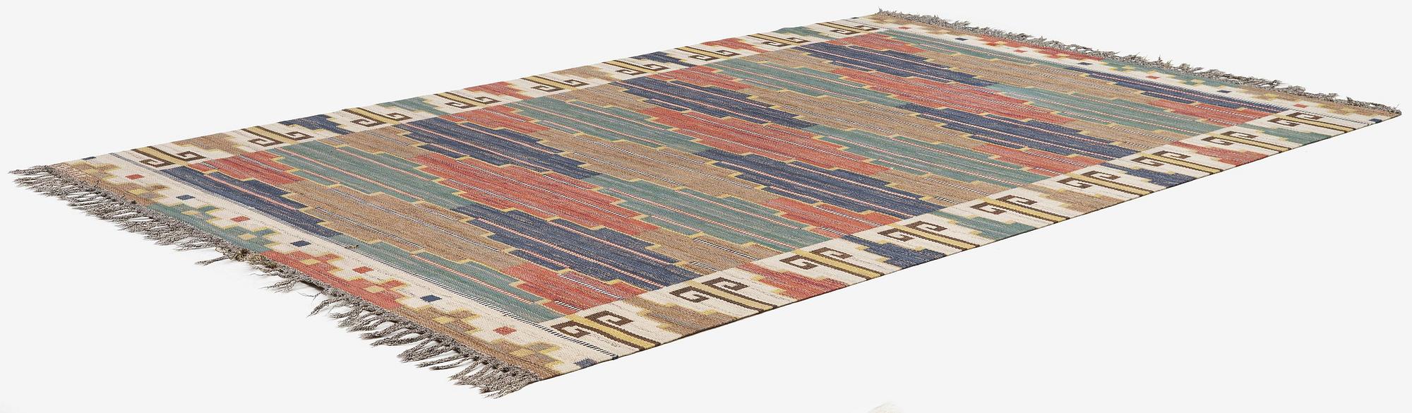 Märta Måås-Fjetterström, a 'Blå heden' carpet , flat weave, c. 303 x 202 cm, signed AB MMF.
