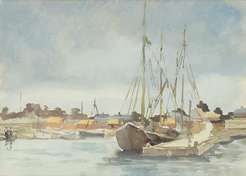 Lotte Laserstein, Fishing Boats, Blidö.