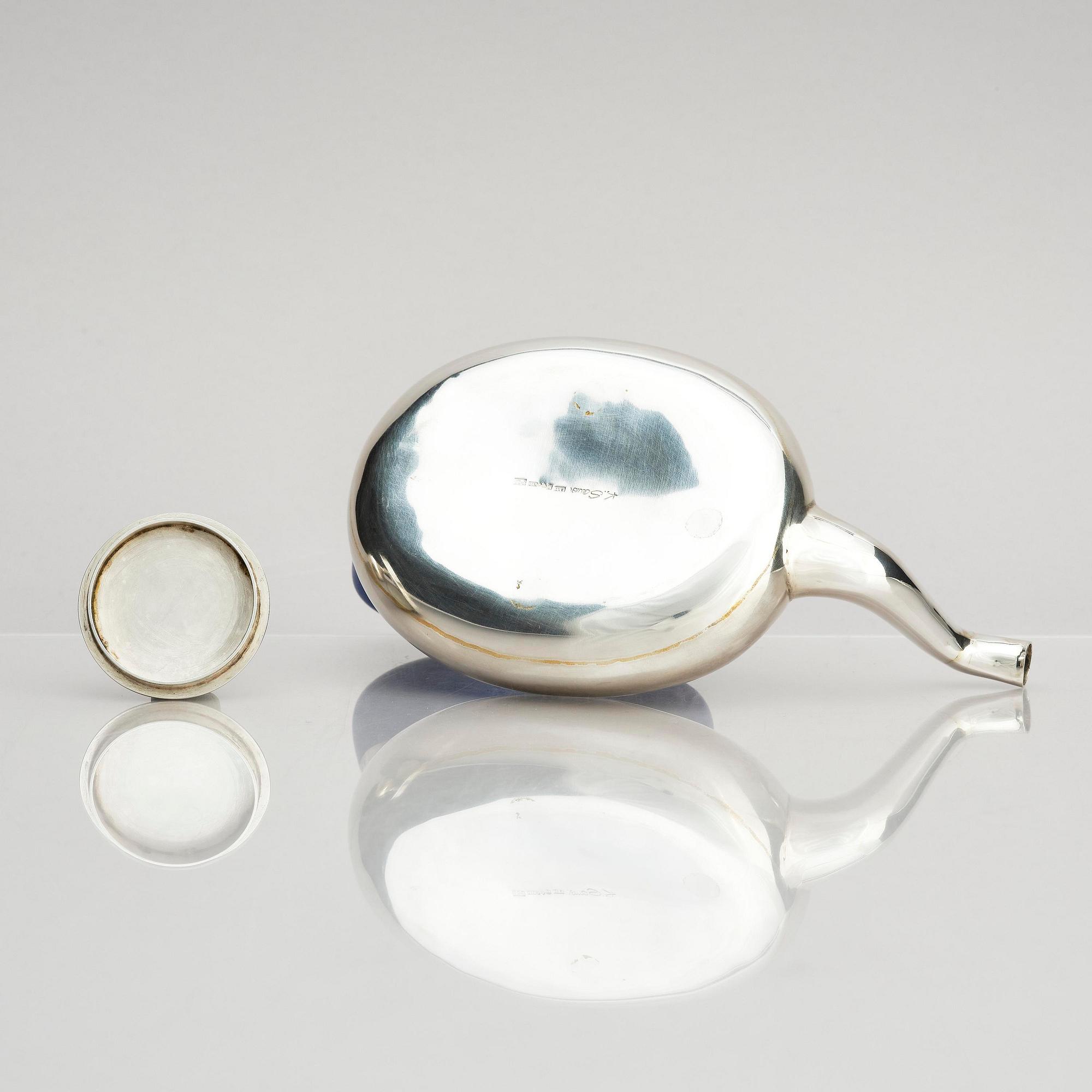 Karl-Heinz Sauer, a sterling silver teapot, Västerås, Sweden 1984.
