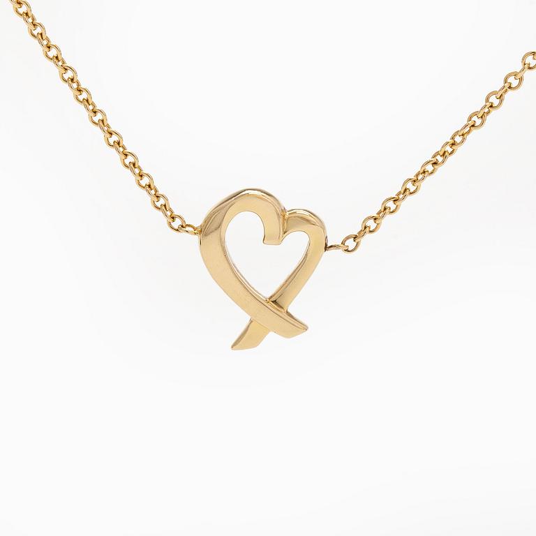 Tiffany & Co, Paloma Picasso, kaulakoru, "Loving Heart", 18K kultaa.
