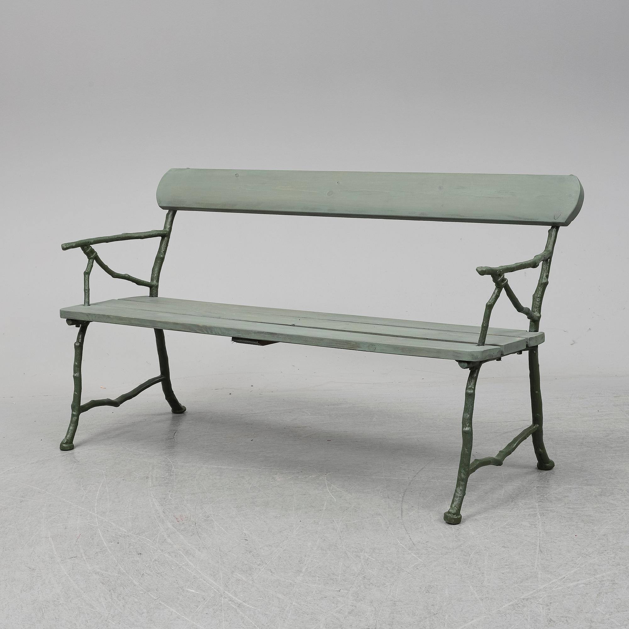 TRÄDGÅRDSSOFFA, Bolinders verkstäder, Stockholm, omkring 1900.