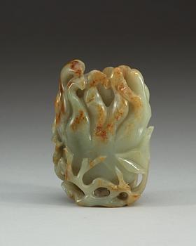 A Chinese nephrite figure of a finger citron.