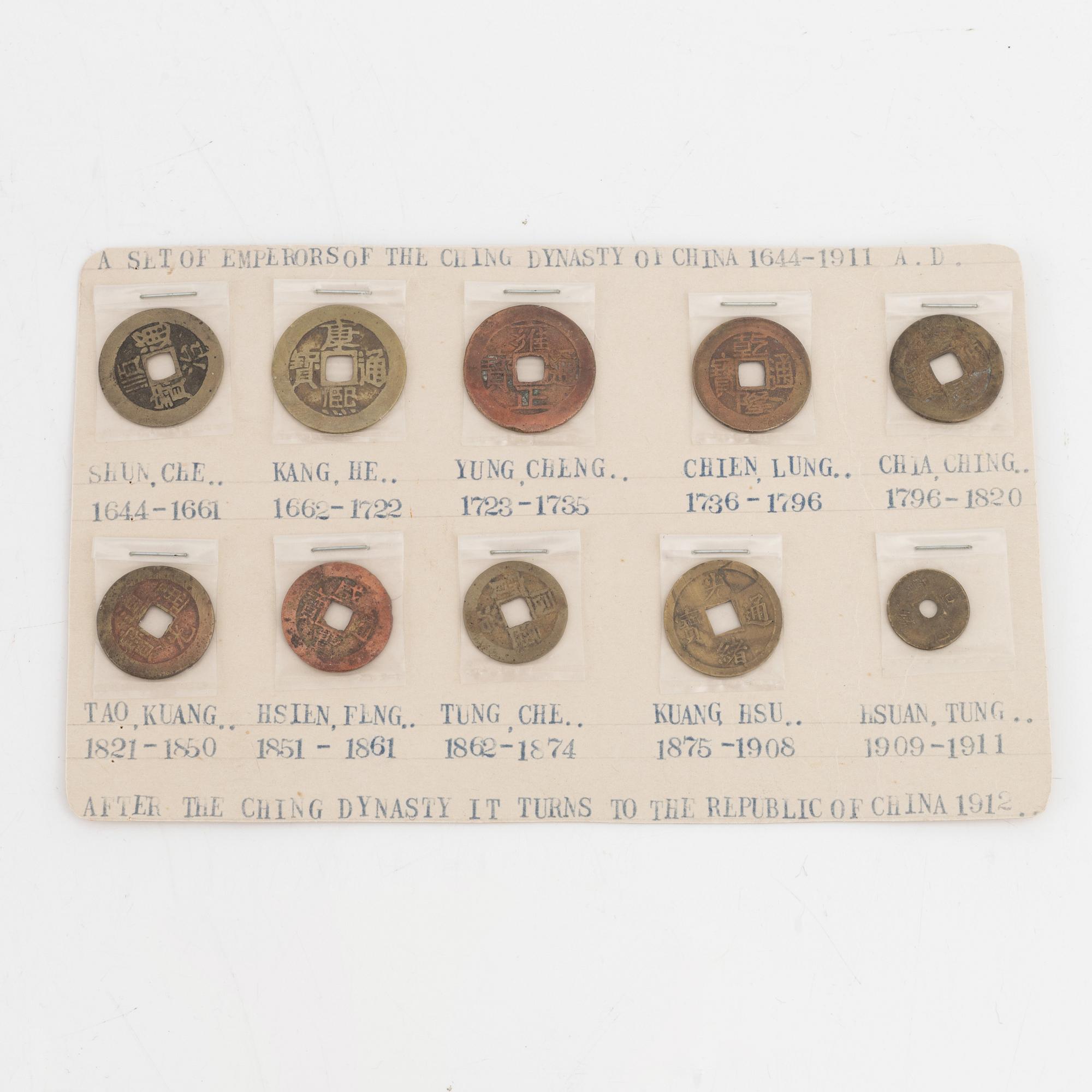 Collection of Chinese coins, circa 1900 and older. - Bukowskis