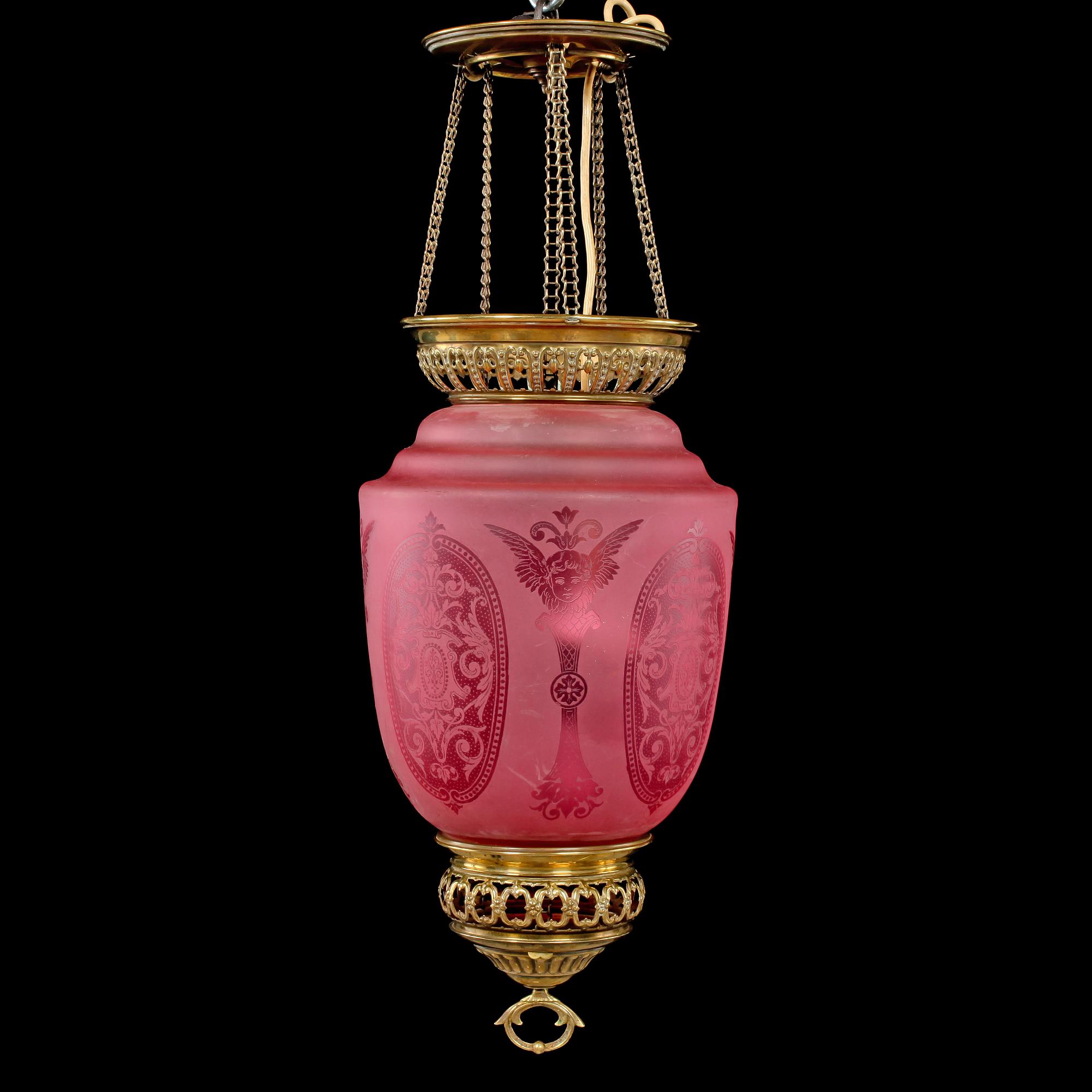 MÅNSKENSAMPEL, 1800-talets senare del, höjd 42 cm.