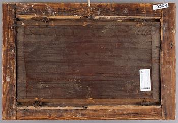 Stilleben med frukter, fågel, snigel och glaspokal.