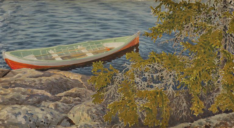 Gustaf Fjaestad, Eka by the stones.