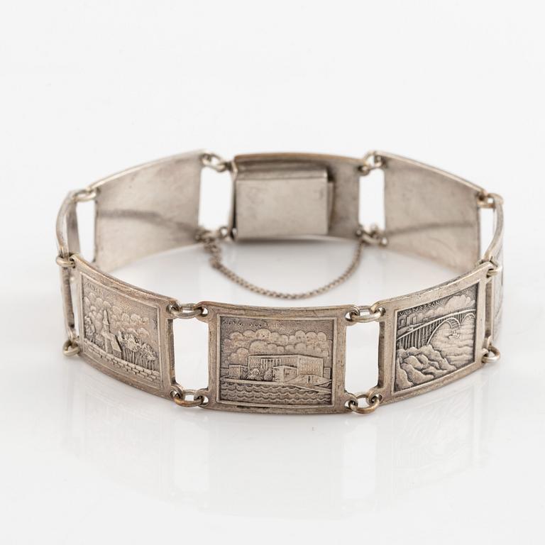 Silver bracelet, Guldvaruhuset aktiebolag, 1947.