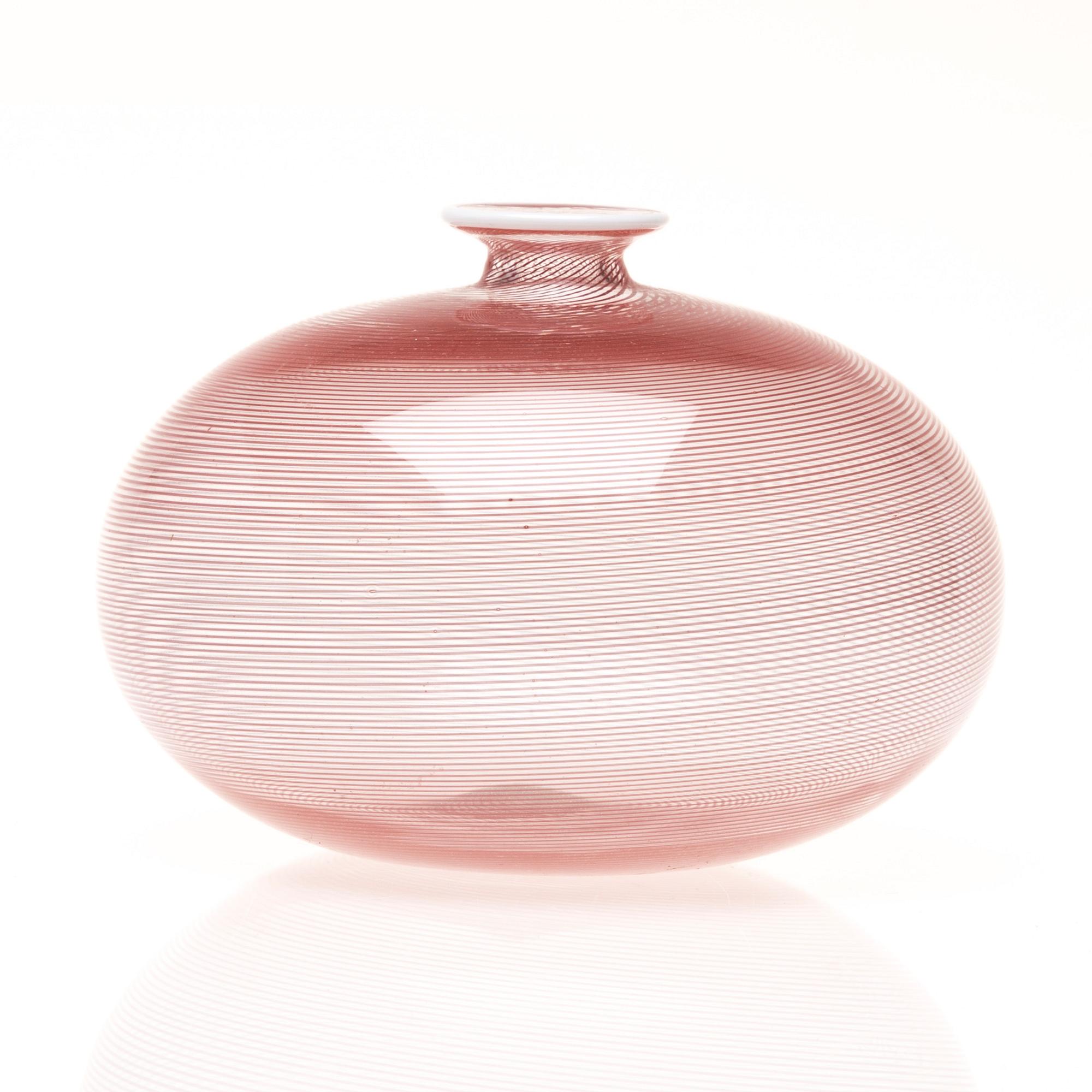 FLASKA, glas, signerad Barovier & Toso, Murano.