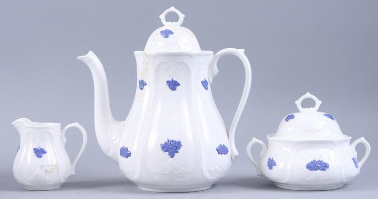 KAFFESERVIS, 20 delar, porslin. "Blå Blom", Gustavsberg.