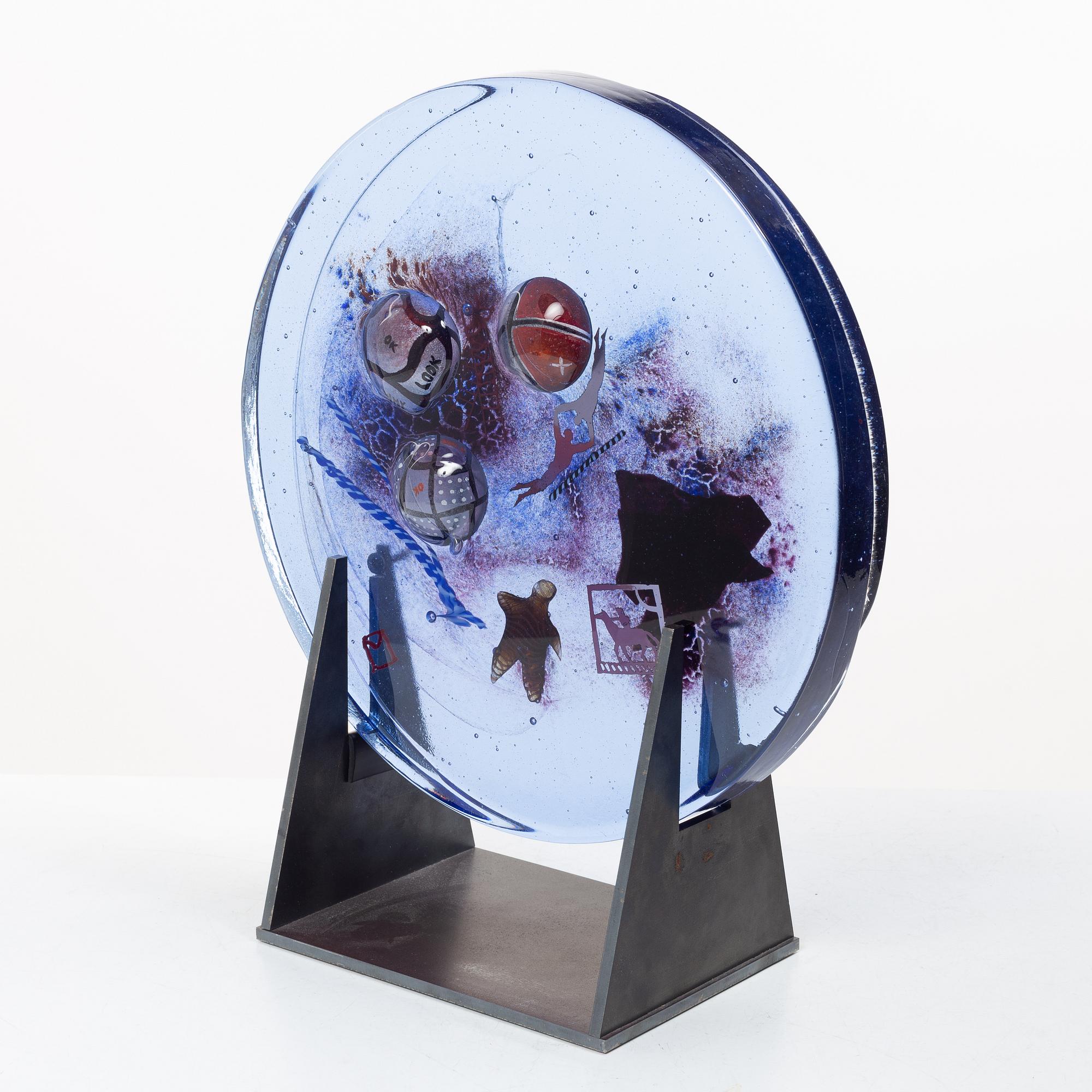 Bertil Vallien, Unique glass sculpture, Kosta Boda.