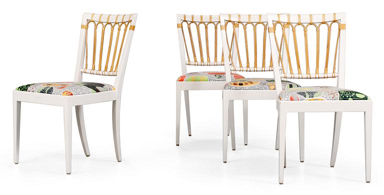 Four Josef Frank chairs, Firma Svenskt Tenn.