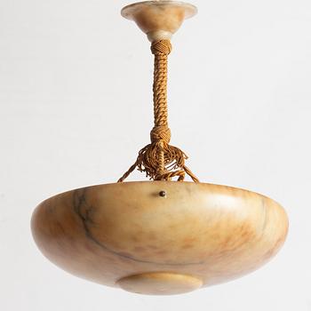 An alabaster ceiling lamp, 1920s.