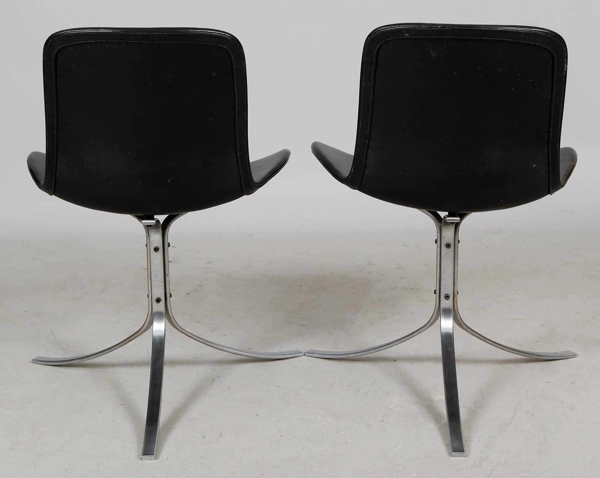 STOLAR, 1 par, "PK-9", Poul Kjaerholm, Fritz Hansen.