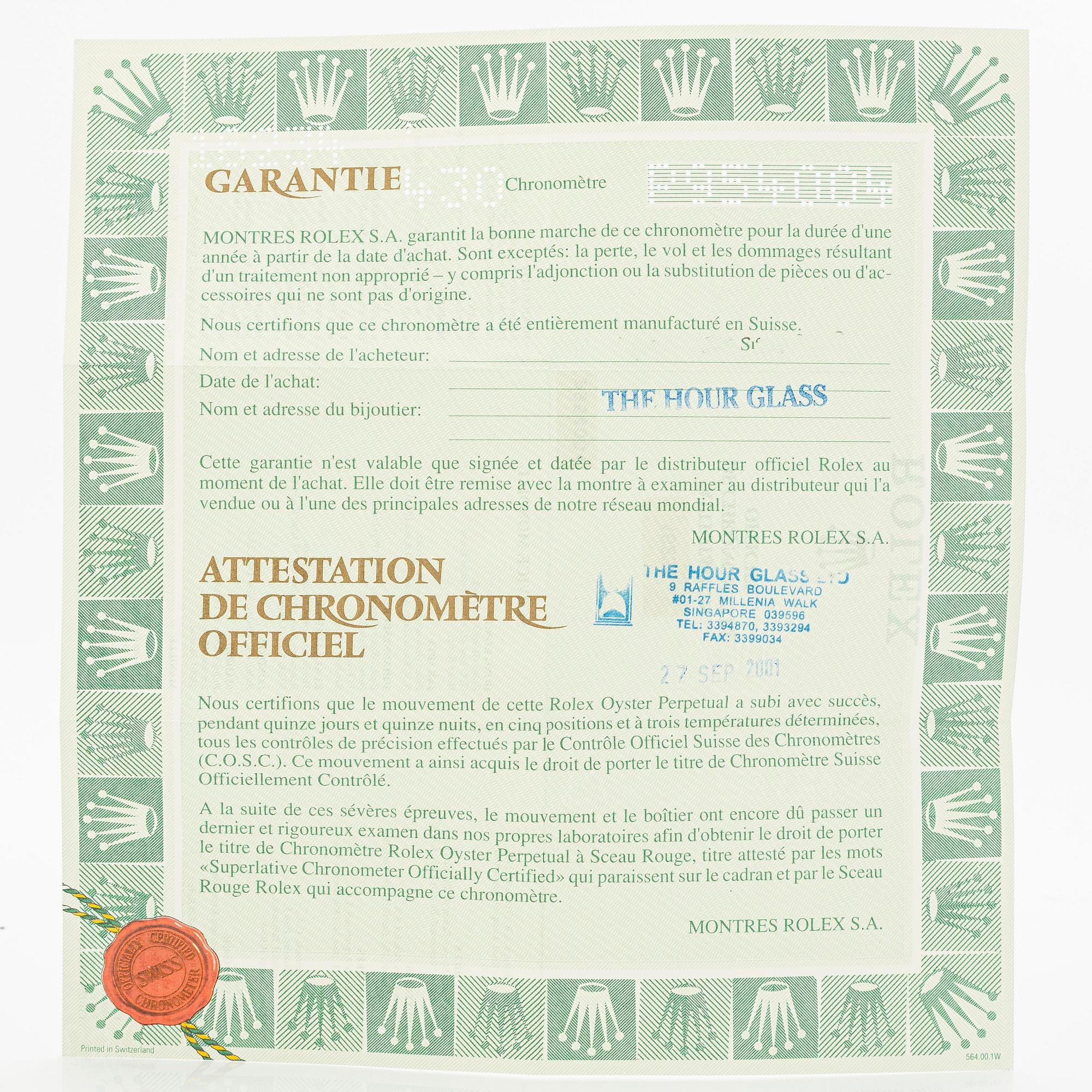 Rolex, Datejust, "Volvo", ca 2001.