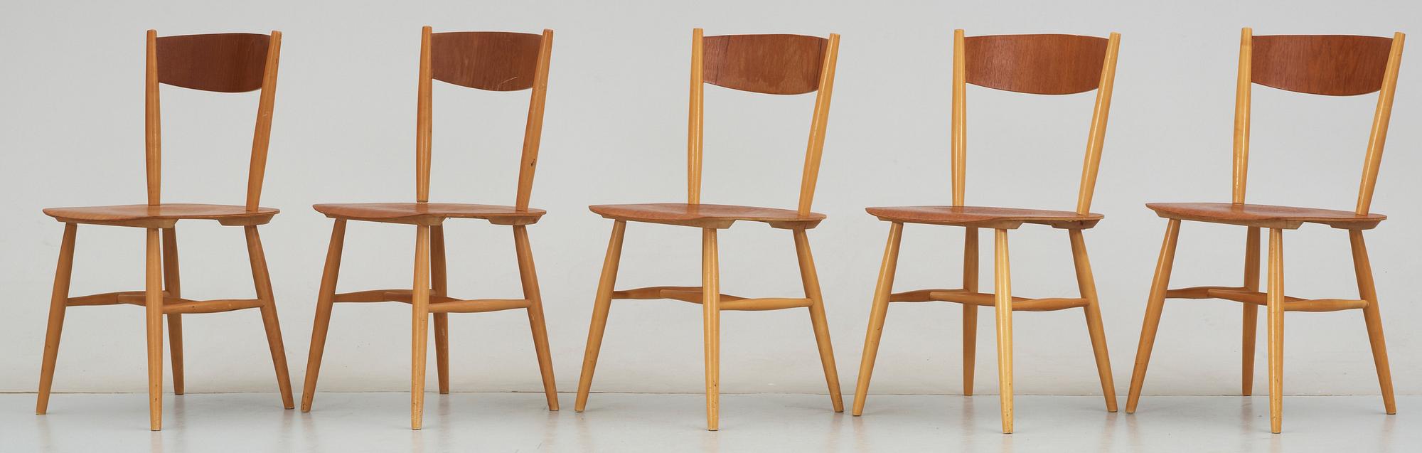 STOLAR, 5 st, "Fanett", Ilmari Tapiovaara, Edsbyverken, 1950/60-tal.