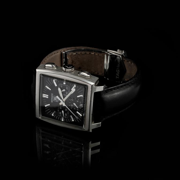 ARMBANDSUR, herr, stål, chronograph, "Monaco", Tag Heuer. 2004.