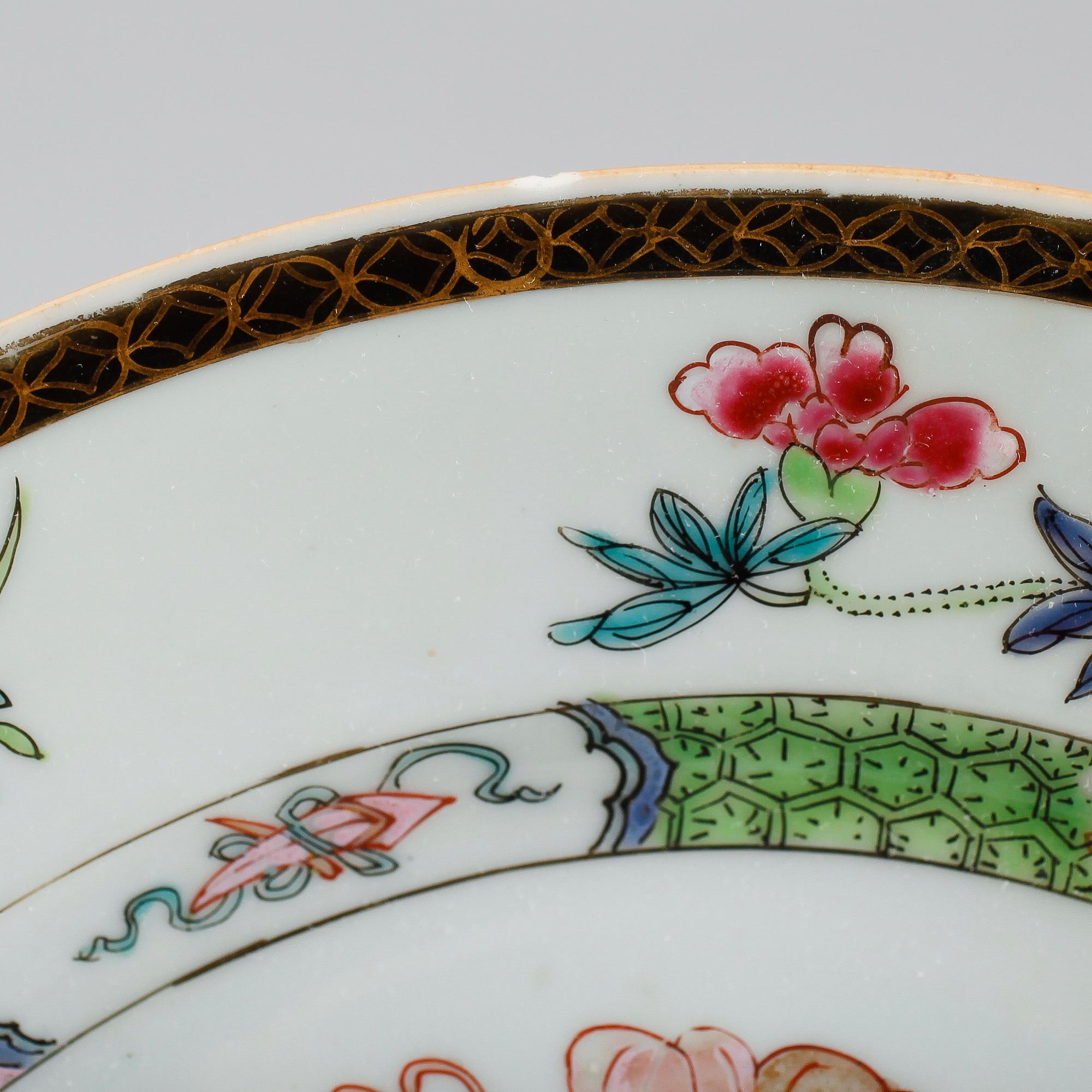 TALLRIKAR, 6 st, porslin, Kina, Qianlong 1736-1795.