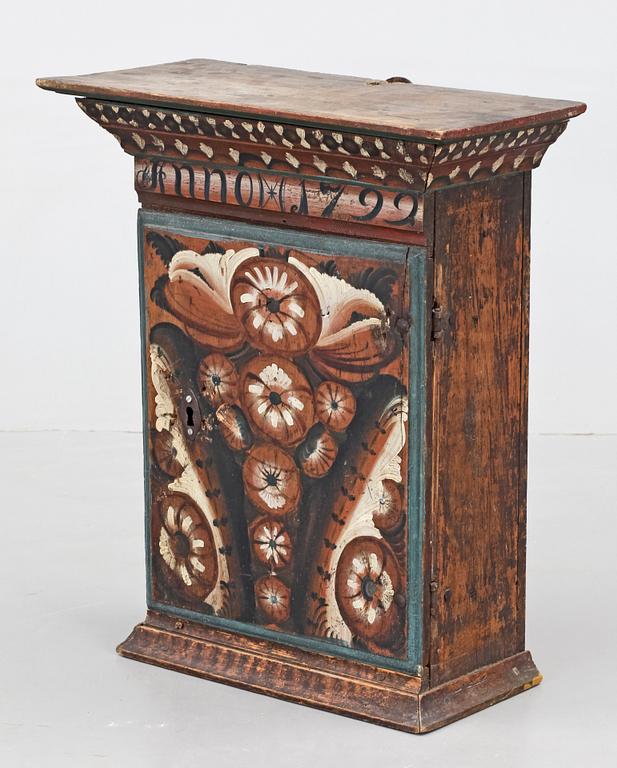 HÄNGSKÅP, allmoge, Rättvik, Dalarna, dat 1799.