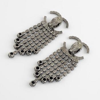 Chanel, a pair of silvermetal and rhinestone earrings, 2018.