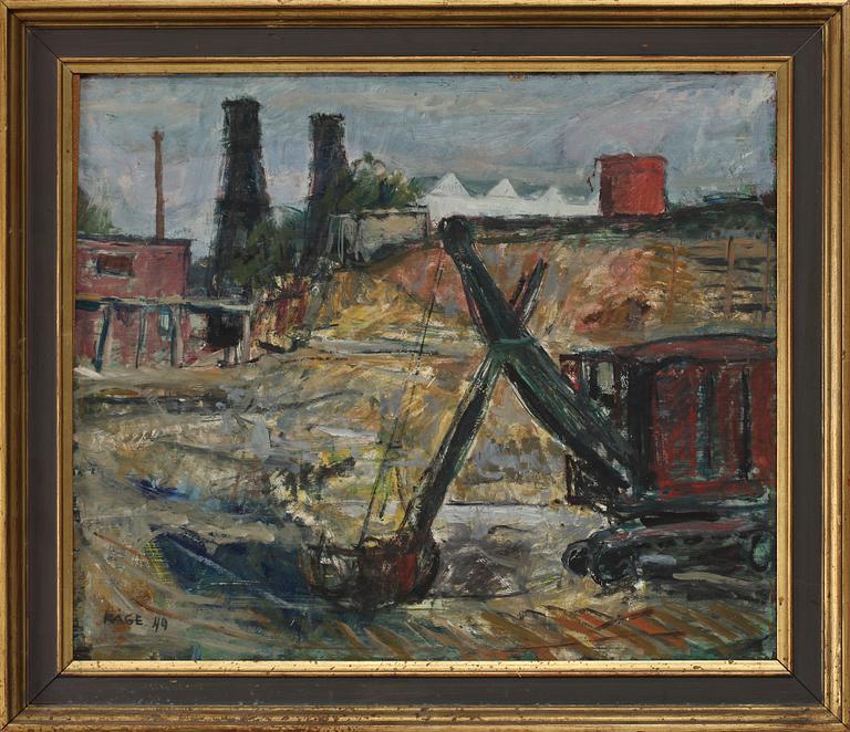 WILHELM KÅGE, olja på pannå, sign o dat -49.