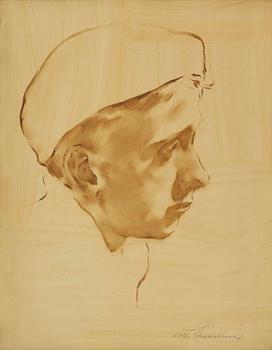 833. Lotte Laserstein, Boy in profile.