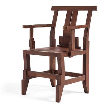 15. John Kandell, a patinated bronze 'Solitär' chair, Källemo, Sweden, ed. 3/7, only 3 chairs executed.