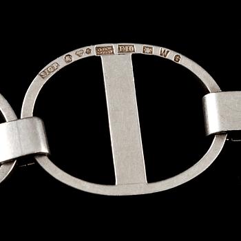 A Sigurd Persson sterling necklace and bracelet, Stockholm 1979.