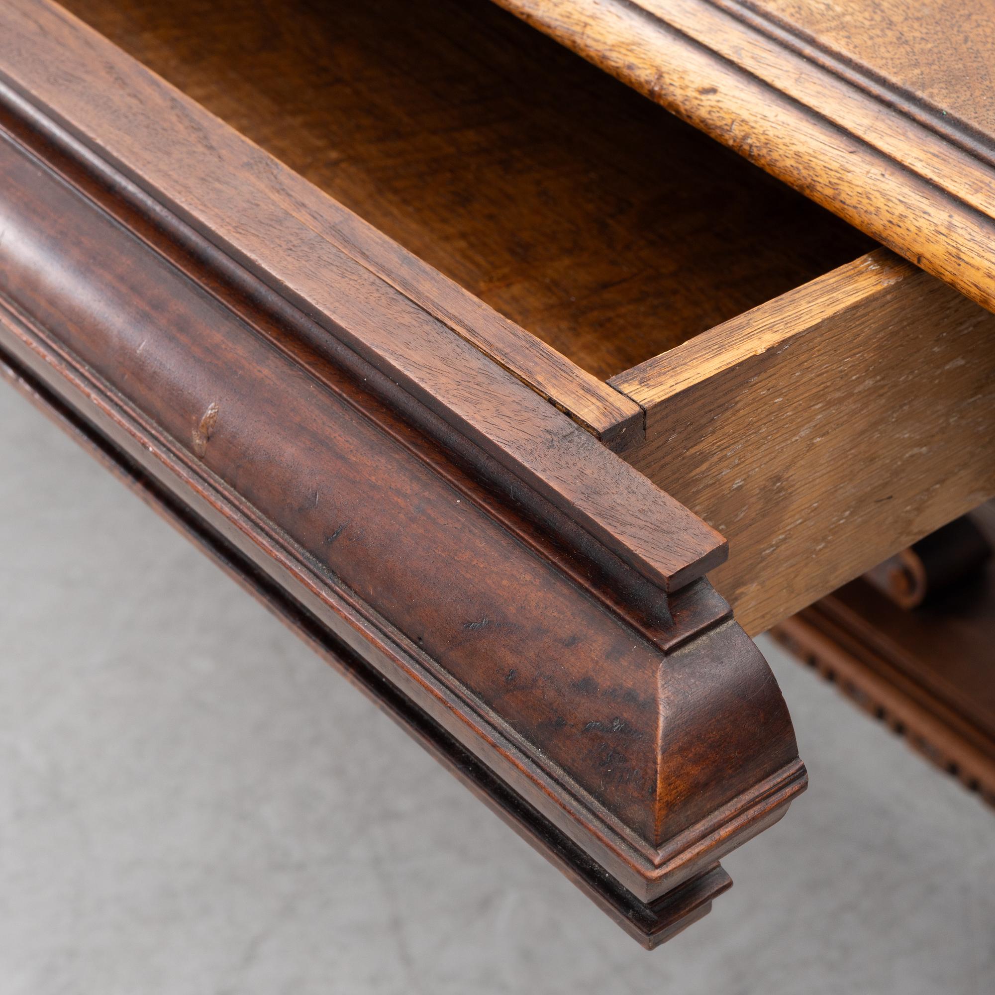 Library table, late 19th century.