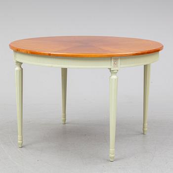 A Gustavian style dinner table, second half of the twentieth century.