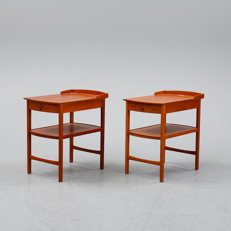 Carl Malmsten, a pair of 'Birgitta' bedside tables.